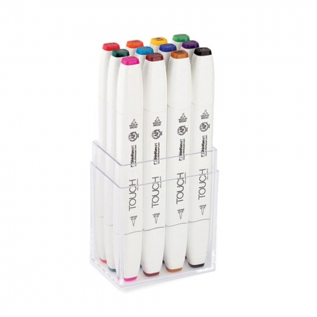 Touch Twin Brush Marker 12-set Cool Grey