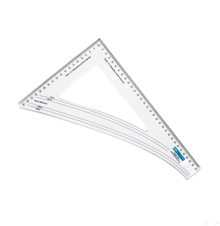 NEW: Fashion Design 1/2 Scale Transparent Metric Ruler With Curve and ...