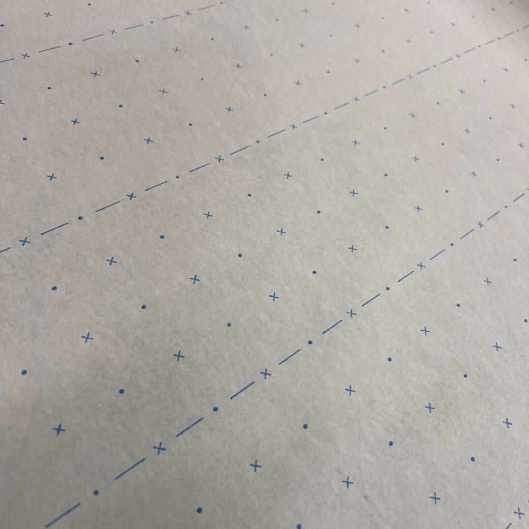 NEW: Blue Spot and Cross Pattern Making Paper Rolls | 40gsm | 1000mm & 600mm widths | 3 lengths available - Image 3